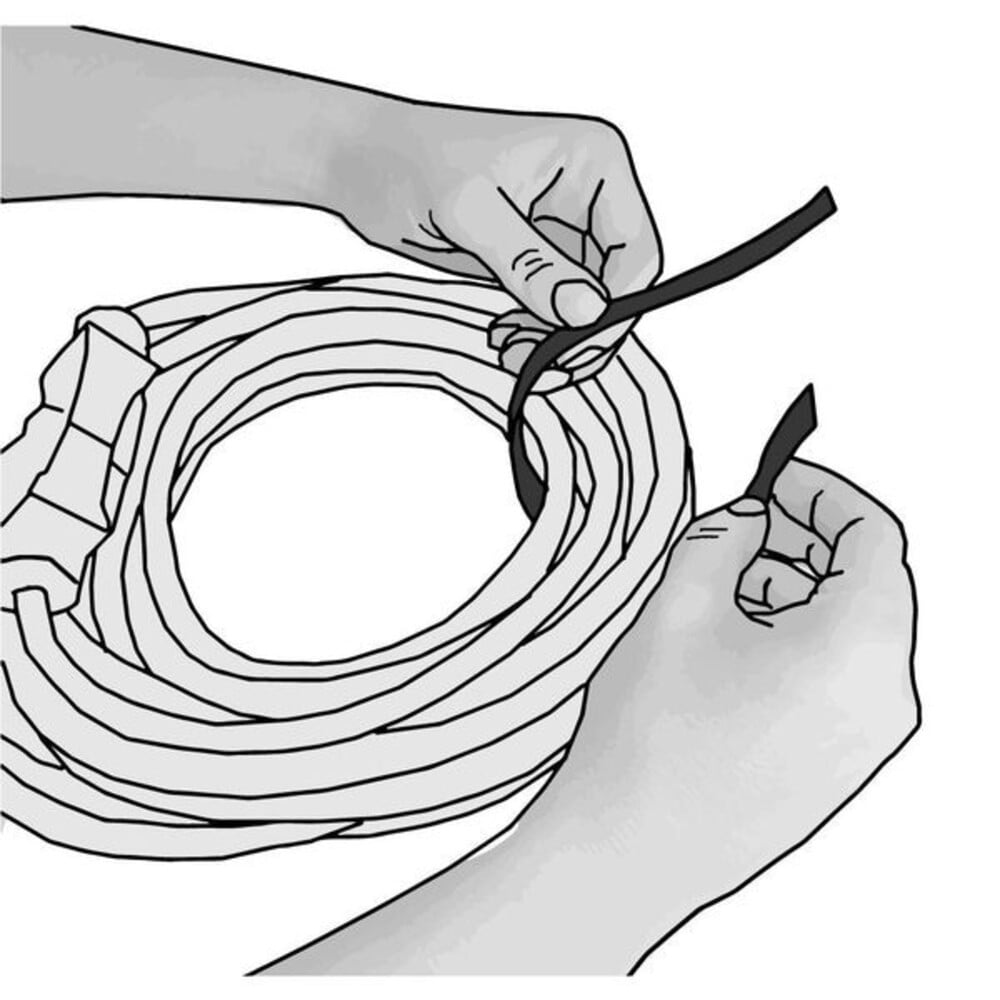 Velcro Brand Hook-and-Loop Cable Tie Roll,75 ft,Black 189755