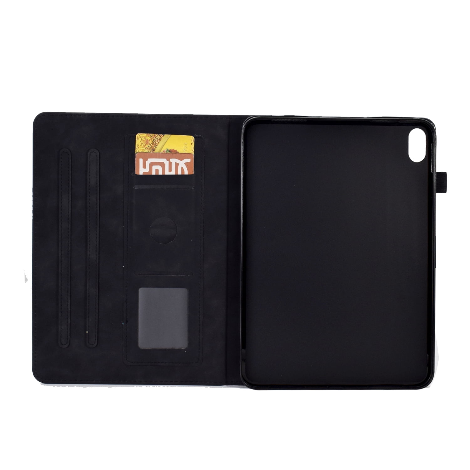 Dteck for iPad 10th Generation Case 2022, iPad 10 th Gen 10.9 inch Protective Cover with Pencil Holder, Multi-Angle Viewing Stand, Card Slots, Folio Leather Cases with Embossed Butterfly,Black