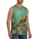 thumbnail image 2 of Fotbe Retro Birds Men's Camiseta sin Mangas Estampada para Hombres, Playera Casual para Gimnasio, Entrenamiento, Playa-Small, 2 of 7