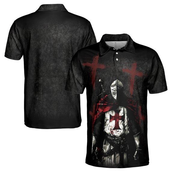 Mystic Knight Templar Proud To Be A Knight Men's Polo Shirt S-5XL