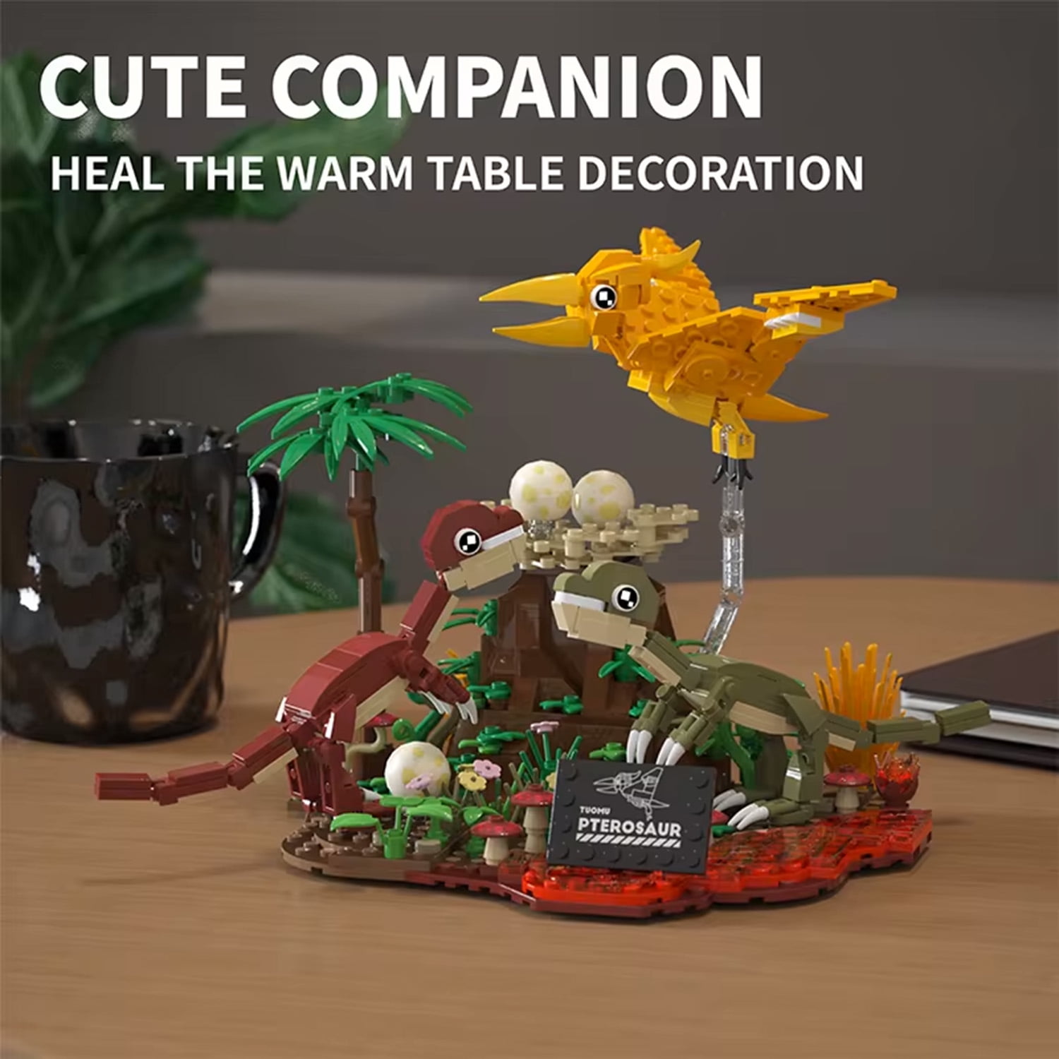 GZBrick Dinosaur World Building Sets Compatible with Lego Animals Pterosaur for Adults Boy 559PCS