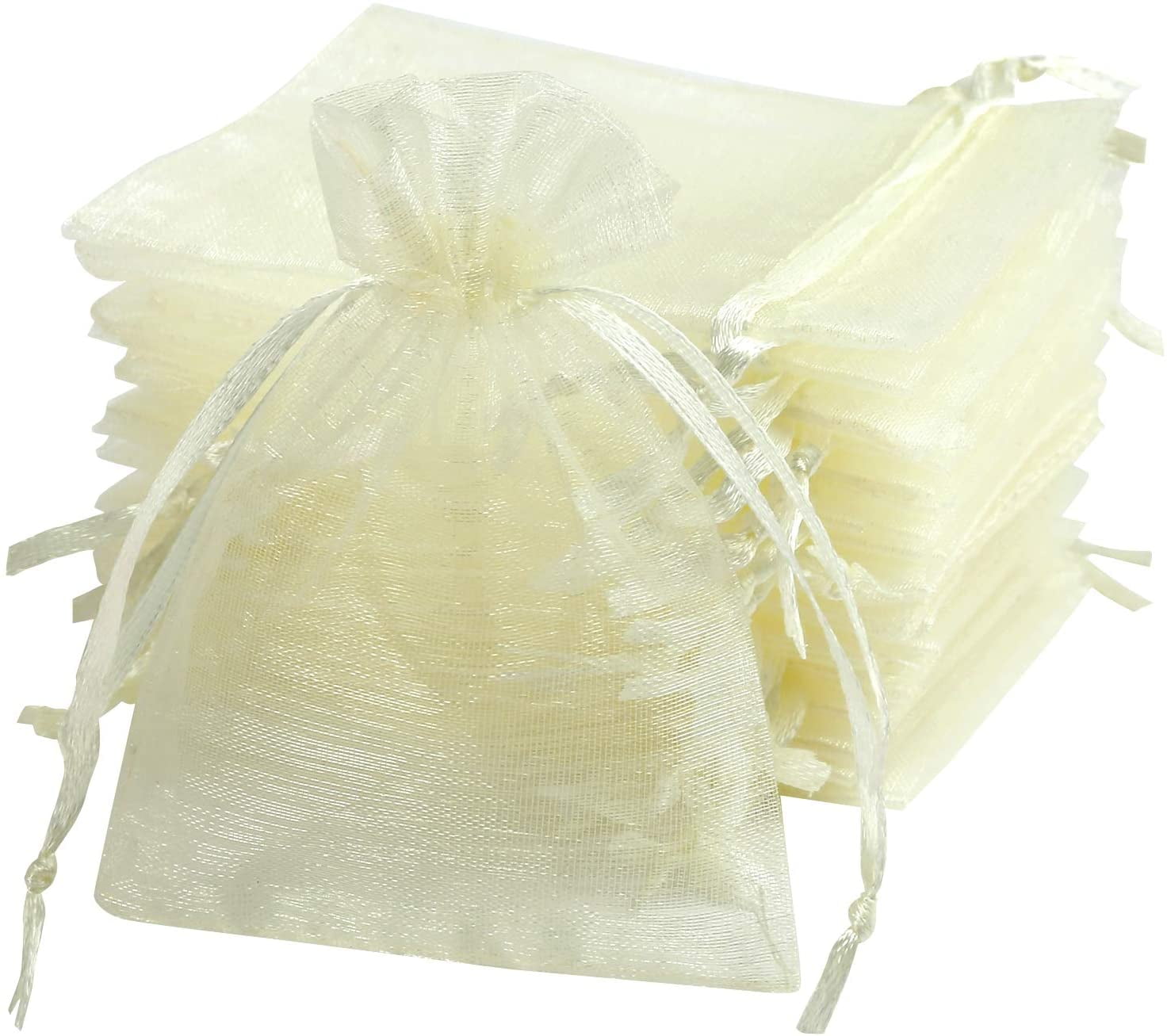 120 Gold Organza Wedding Party Favor Gift Bags Candy Sheer Bag Jewelry Pouches 