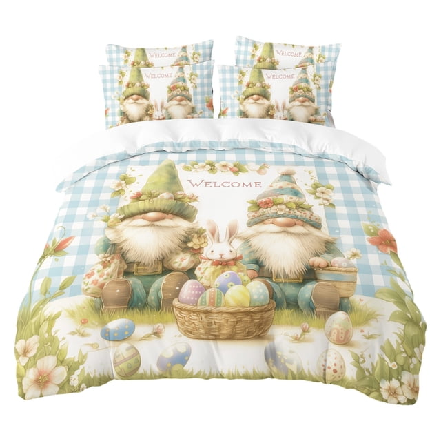 A Cute Childrens Digital Printed Bedding Set 3 Piece Duvet Cover And Pillowcases Easter Theme Home Textiles
