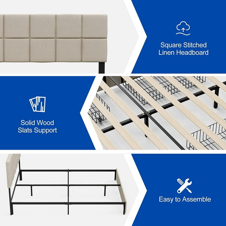 ikewakoページ IKIFLY Full Bed Frame with 4 Storage Drawers & Headboard