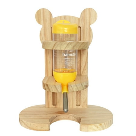 

Water Bottle with Wood Base for Ferret/Hamster/Guinea Pig Height Adjustable
