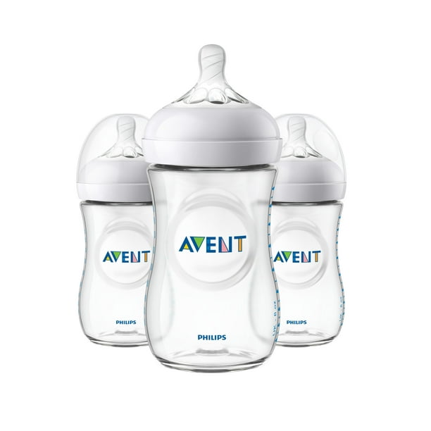 gebruiker Schandalig woordenboek Philips AVENT Natural Baby Bottle, Clear, 9oz, 3 pack, SCF013/37 -  Walmart.com