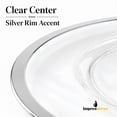 thumbnail image 5 of Impresserve 13 Inch Clear Charger Plates with Silver Rim, Disposable Plastic Charger Plates for Events and Dining, 48 Count, 5 of 11