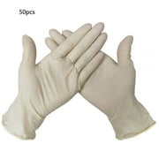 BJYX 9 Inch Powder-Free Latex Gloves Protective Gloves Universal Cleaning Work Finger Gloves Disposable Latex Medical Gloves