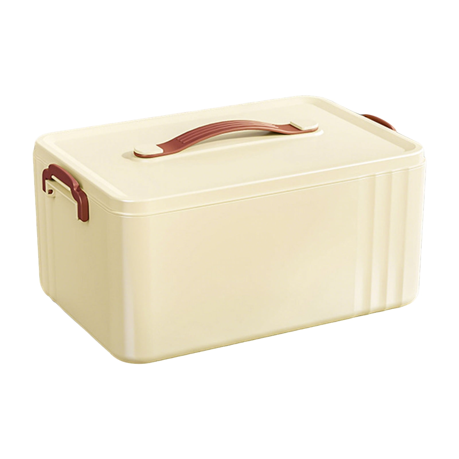 OIUR 3-Tier Medicine Box with Handle Large Capacity Multi-layer Design BPA Free Good Sealing Tablet Pill Organizer Medicine Case