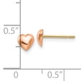 thumbnail image 3 of Primal Gold 10 Karat Rose Gold Heart Post Earrings, 3 of 5