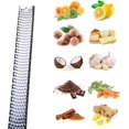 thumbnail image 2 of Lemon Zester, Cheese Grater, Parmesan Cheese, Ginger, Garlic, Chocolate, With Razor-Sharp Stainless Steel Blade, Protective Cover and Cleaning brush, Dishwasher Safe，Black, 2 of 6