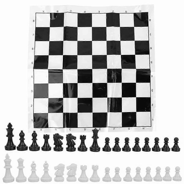 Portable Plastic International Chess Set for Party Activities (White)