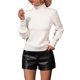 thumbnail image 1 of Suéteres de Cuello Alto para Mujer, Suéteres de Punto con Mangas Abullonadas para Otoño e Invierno M, 1 of 9