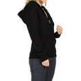 thumbnail image 2 of Women's Soft Fleece Zip-Up Hoodie – Solid Long Sleeve Jacket with Pockets, 2 of 4