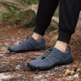 thumbnail image 3 of Chaussures Pieds Nus Imperméables d'Hiver Chaudes pour Femmes et Hommes, Confortables, Antidérapantes, Chaussures de Randonnée, Doublées en Molleton, Espadrilles à Enfiler, Gris, Taille 6,5, 3 of 6