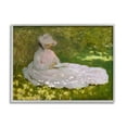 thumbnail image 3 of Stupell Industries Springtime Classic Claude Monet Painting Female Portrait Painting Gray Framed Art Print Wall Art, Design by one1000paintings, 3 of 5