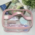 thumbnail image 5 of Neceser de maquillaje transparente, portátil, impermeable, transparente, para viaje, gran almacenamiento, 5 of 5