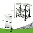 thumbnail image 3 of VEIKOUS Foldable Outdoor Grill Cart, Outdoor Serving Cart w/ Double Shelves for Backyard, Patio, Garden, Wheeled, 3 of 10
