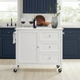 thumbnail image 3 of Kitchen Island Cart with Stone Top - Portable Kitchen Storage Island, Modern Kitchen Furniture, 3 of 6