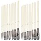 thumbnail image 2 of 20PCs Paintbrush Brush Set Painting Tool Art Supplies Heat‑Resistance Nylon Hair White Rod, 2 of 5