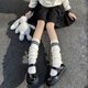 thumbnail image 5 of Calcetines JK Jersey de punto a rayas Manga Lolita Calcetines de punto Lolita Lindos calcetines calentadores de pies, 5 of 6