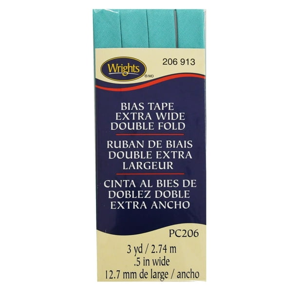 Wrights Extra Wide Aqua Double Fold Bias Tape
