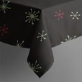 thumbnail image 6 of Black Christmas Star Pattern Rectangle Tablecloth 60"x102",Waterproof Polyester Rectangle Table Cloth, Wipeable Spillproof Polyester Tablecloth for Dining, Camping, Indoor and Outdoor, 6 of 6