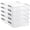 10, variant on PETGLE 6PC Storage Bins with Lids, Stackable Plastic Box, Paper Storage