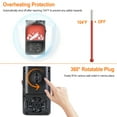 thumbnail image 2 of 800W Plug-In Space Heater,  Wall Outlet Electric Space Heater with Adjustable Thermostat and Timer and Remote Control, Compact for Office Dorm Room, 2 of 10
