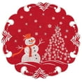 thumbnail image 3 of White Snowman on Red Round Doily (15" Round), 3 of 3