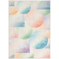 thumbnail image 2 of SAFAVIEH Paint Brush Kuzman Abstract Area Rug, Blue/Purple, 5'5" x 7'6", 2 of 13