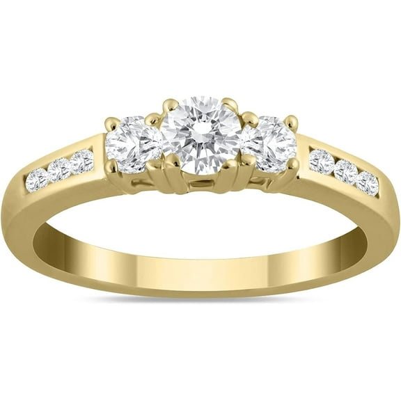 Jewelerix 14K Gold Moissanite Engagement Ring 1.50 CT Wonderful Round Cut Ring Anniversary Gift for Women