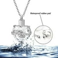 thumbnail image 4 of HOOUN Cremation Ashes Urn Necklace Ashes Heart Pendent Jewelry For Memorial Locket-Coffee, 4 of 9