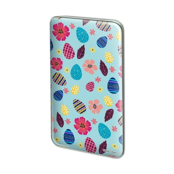 Colorful Easter Eggs and Flowers Metal Rectangle Lapel Hat Pin Tie Tack Pinback