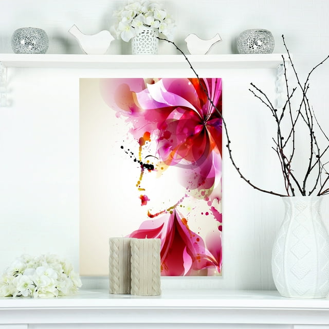 Fashion Woman with Abstract Hair - Abstract Canvas Art Print