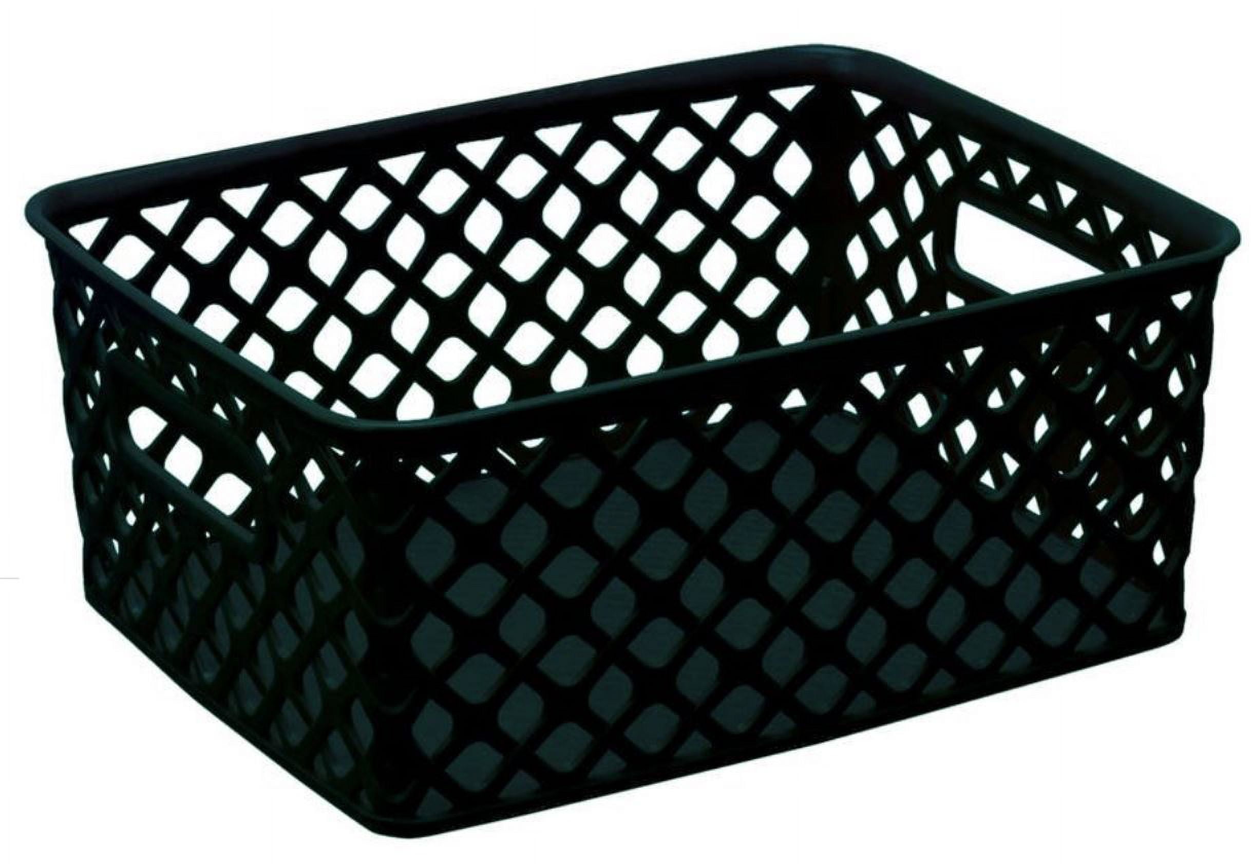 Mainstays 4-Piece Decorative Storage Basket, Black