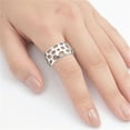 thumbnail image 4 of Bubble Cutout Pebble Hole Ring .925 Sterling Silver Band Jewelry Female Male Unisex Size 9, 4 of 4