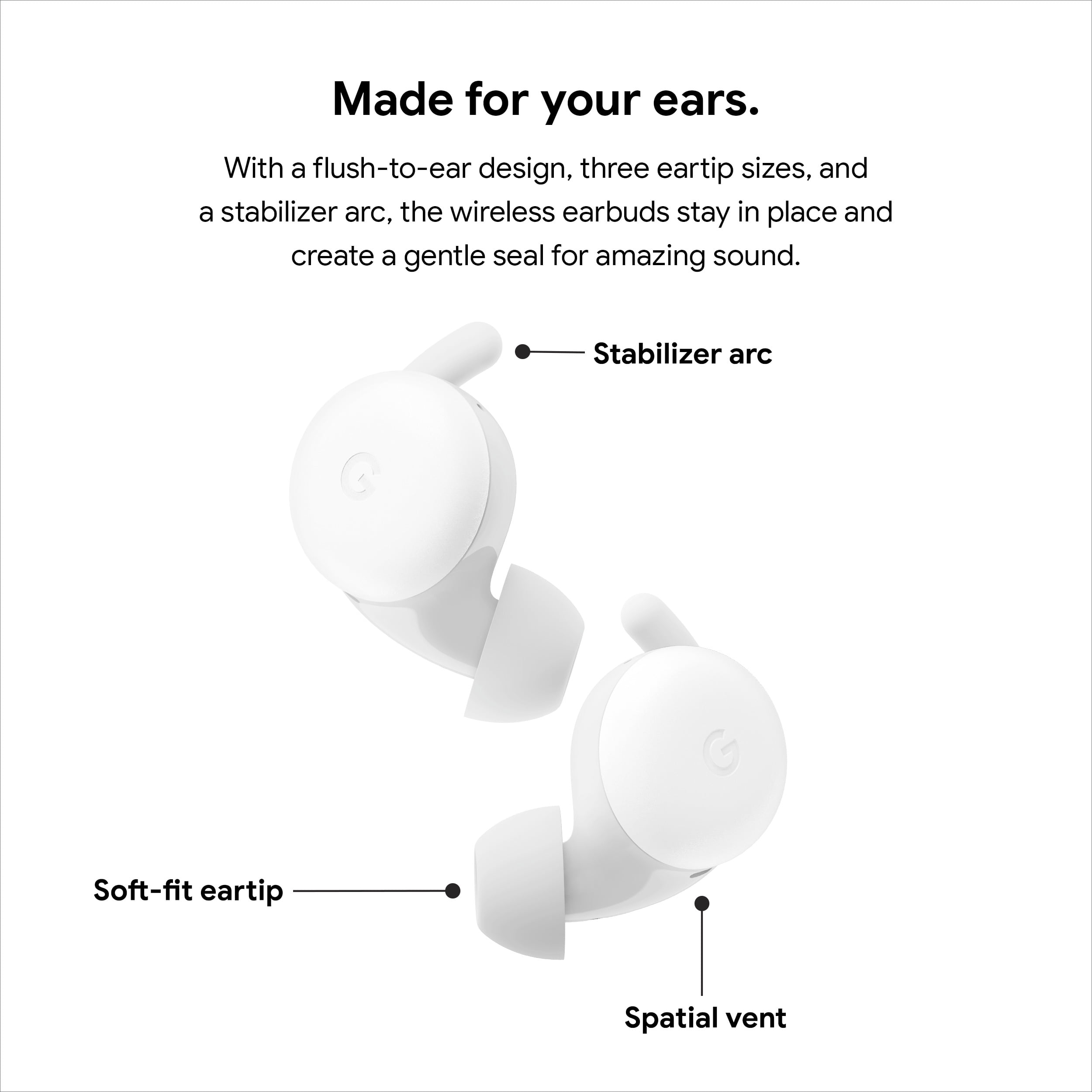 Bluetooth Pixel Wireless - Buds A-Series with - Charcoal Google Headphones Earbuds Audio -
