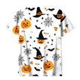 thumbnail image 3 of Mifsaly Halloween Tops for Women 2026 Spooky Witch Graphic T-Shirt Short Sleeve Crewneck Casual Fall Tees Multicolor,M, 3 of 5