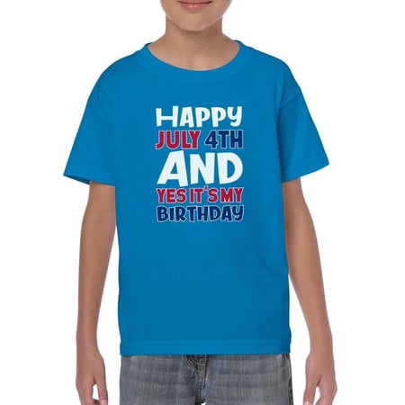 July 4Th Is My Birthday T-Shirt Juniors -Image by Shutterstock Medium