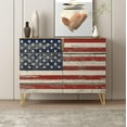 thumbnail image 2 of PixonSign Sideboard and Buffet Cabinet, 2 Doors Wood Storage Cabinet Console Table with Vintage Classic American Flag for Kitchen, Bedroom, Dinning, Foyer, Office - 35" L x 18" W x 29" H, 2 of 5