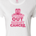 thumbnail image 4 of Inktastic Stomp out Breast Cancer with Pink Cowgirl Boots Women's T-Shirt, 4 of 5