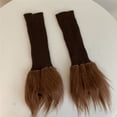 thumbnail image 5 of Calentadores de piernas Prolriy para mujer, calentadores de piernas para niña, ribete de imitación de punto, calcetines largos cálidos de invierno Lolita, puños de bota peludos, calentadores de, 5 of 5