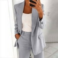 thumbnail image 4 of Women's Blazers Open Front Long Sleeve Work Office Womens Coats Cardigan Suit Jackets Blazer for Ladies Blazer Gray S, 4 of 7