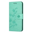 thumbnail image 4 of Allytech Galaxy A54 5G Case 6.4" Phone, PU Leather Lotus Butterfly Embossed Cards Holders Kickstand Shockproof Bumper Protective Flip Wallet Case Cover for Samsung Galaxy A54 5G - Green, 4 of 6