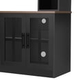 thumbnail image 3 of 95.5" W Wall Unit TV Stand with Bookshelves for TVs up to 80",  Media Entertainment Center with Cabinets, Tempered Glass Doors and  Adjustable Shelves,Modern TV Console Table for  Living Room, Bedroom, 3 of 7