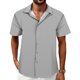 thumbnail image 3 of Camisa Mizvsitrd a rayas para hombre de manga corta a rayas negras, 3 of 4