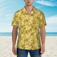 thumbnail image 4 of Fotbe Flower Hawaiian Shirt for Men Unisex Summer Beach Casual Short Sleeve Cotton Linen Button Down Shirts-X-Large, 4 of 9