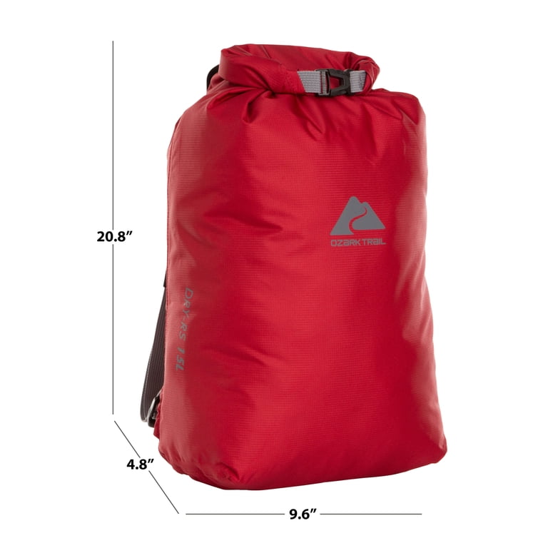Ozark Trail 15L Waterproof Rolltop Backpack, Red photo 3