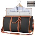 thumbnail image 1 of 25-26 Carry On Garment Bag, Large PU Leather Duffle Bag for Women, Waterproof Garment Bags for Travel with Shoe Pouch, 1 of 5